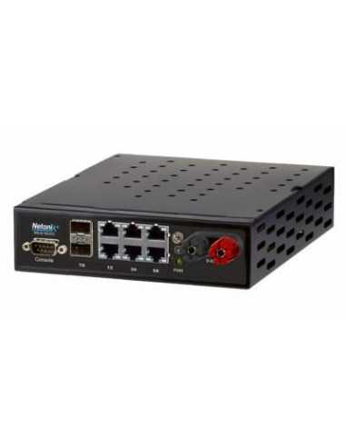 Netonix 6 Port Managed 150W Passive DC PoE Switch + 2 SFP Uplink Ports, Smart DC power supply 9V to 72V DC variable input, uninterrupted 24V & 48V PoE