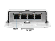 Load image into Gallery viewer, Ubiquiti NanoSwitch 4 x port POE switch (1xGigabit 24V PoE In Port, 3xGigabit 24V PoE Out Port), Outdoor, PoE Passthrough
