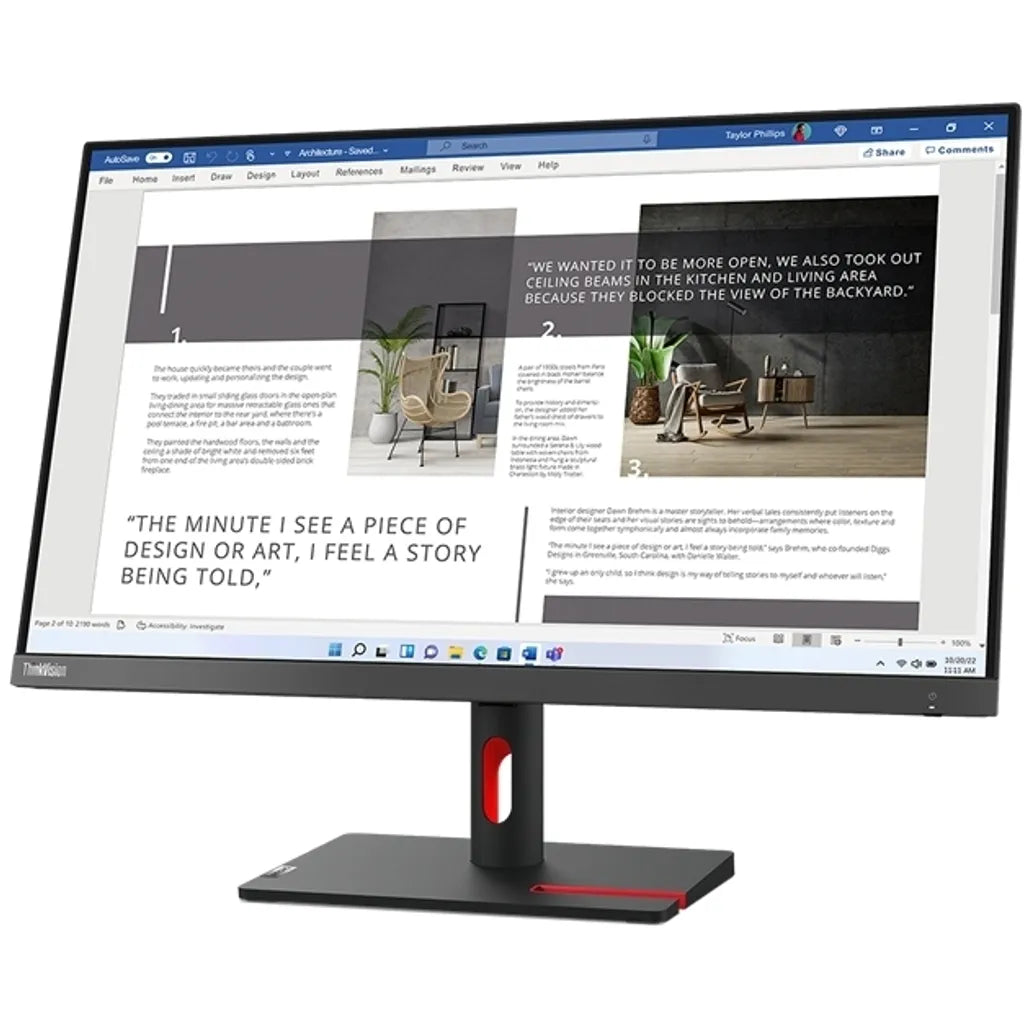 Lenovo Thinkvision S27i-30|27 Inch IPS panel|FHD 1920x1080|Internal Power Supply|HDMI|VGA|Cables|Tilt stand|VESA 100mm|Black