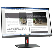 Load image into Gallery viewer, Lenovo Thinkvision S27i-30|27 Inch IPS panel|FHD 1920x1080|Internal Power Supply|HDMI|VGA|Cables|Tilt stand|VESA 100mm|Black
