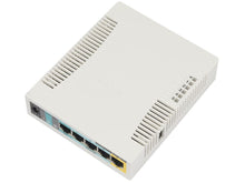 Load image into Gallery viewer, MikroTik 2.4GHz 2.5dBi 5 Port Ethernet WiFi Router - wireless SOHO AP with RouterOS L4, Atheros 600MHz CPU, 128MB of RAM and PoE output | RB951Ui-2HnD
