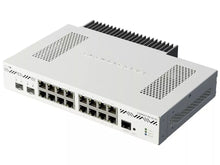 Load image into Gallery viewer, MikroTik Cloud Core Router CCR2004-16G-2S+PC, 16x Gigabit Ethernet ports, 2x10G SFP+ cages, active cooling, and best single-core performance per watt
