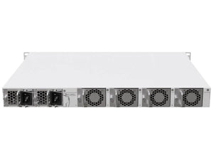 MikroTik Cloud Core 12 Port SFP28 2 QSFP28 16 Core Router, Power Input 2xIEC Power Cord (Included) 100V-240V, 1xRJ45 Serial Port | CCR2216-1G-12XS-2XQ