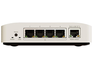 MikroTik Cloud Router Switch 4 Port 10Gbps PoE Input, with 4*10Gbps Ethernet, 1x Gigabit Management Port, 2*DC jacks, 2-pin terminal | CRS304-4XG-IN