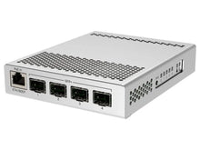 Load image into Gallery viewer, MikroTik CRS305-1G-4S+IN, Cloud Router Switch Dual boot SwOS/RouterOS, Switching capacity 82 Gbps, 4 SFP+, 1 GB port, Dual boot, POE in, dual DC jacks

