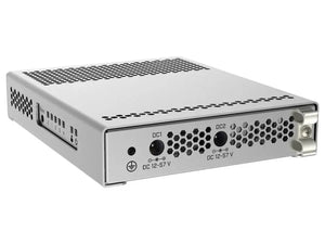 MikroTik CRS305-1G-4S+IN, Cloud Router Switch Dual boot SwOS/RouterOS, Switching capacity 82 Gbps, 4 SFP+, 1 GB port, Dual boot, POE in, dual DC jacks