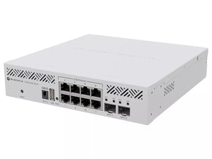 MikroTik CRS310-8G+2S+IN 8-Port Cloud Router Switch, 10G Three-Layer Network Management Switch 1x 10/100/1000Mbps WAN port