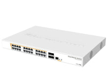 Load image into Gallery viewer, MikroTik 24 Port Gbit Ethernet Router/Switch With 4 x 10Gbps SFP+ Ports, 24x Gigabit 802.3af/at or 24V Passive PoE ports, 4 SFP+ ports, Dual boot SwOS
