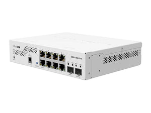 MikroTik SwOS Cloud Switch 8 Port Gigabit 2SFP+ PoE Input, with 12V-57V (Passive PoE) PoE In, Rack-Mount, includes 0.8A Power Supply | CSS610-8G-2S+IN