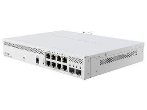 MikroTik SwoS Cloud Switch 8 Port PoE 2 SFP+, with SwOS, Rack-Mount, 1x IEC Power Cable (Included) or 48-57V Power Supply (Not Included) | CSS60-8P-2S