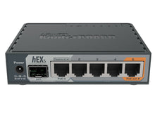 Load image into Gallery viewer, MikroTik hEX S - Desktop Router with 1 SFP, 5 Gb Ports &amp; 1 USB port, Dual-core 880 MHz CPU, 256 MB RAM, PoE in/out, 12v-57v, 5 Gigabit Ethernet ports
