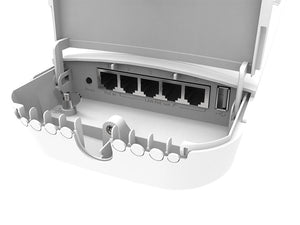 MikroTik OmniTIK 5ac 7.5dBi PoE Outdoor WiFi Omni AP - 5x GbE ports, 802.11ac, 720MHz CPU, 128MB RAM, 1300mW 802.11a/n/ac wireless | RBOmniTikPG-5HacD
