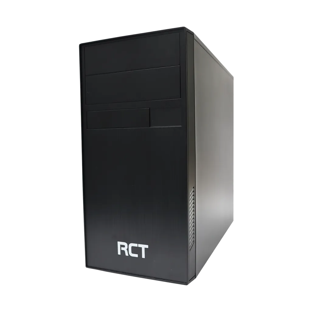 RCT EX1 Desktop Computer CASE with DVD drive slot mATX - Black + 300W; 1 × Fan; 2 x 3.5; 2 x 2.5, Computer CASE