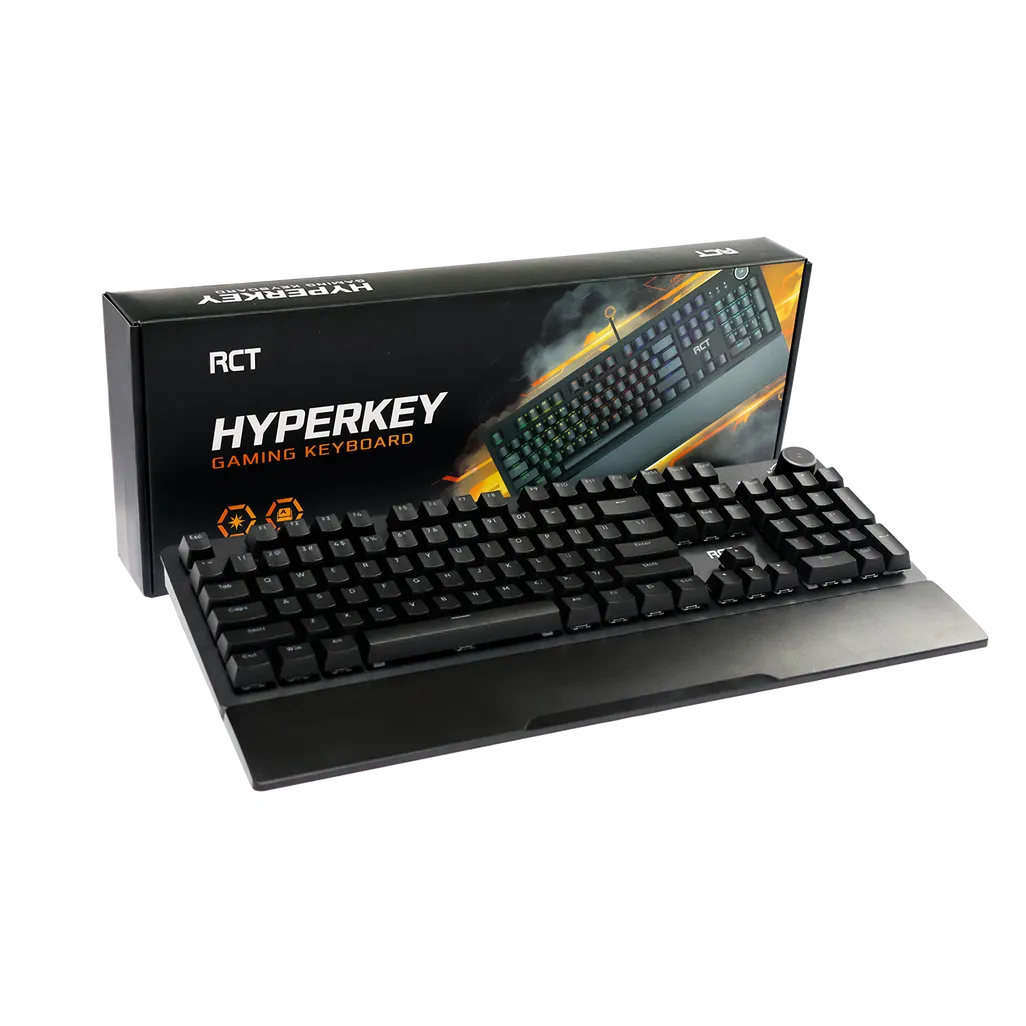 RCT HyperKey 104 keys Mechanical Gaming Keyboard; Blue mechanical switches; Multi Color LED Backlight, RCT-HyperKey