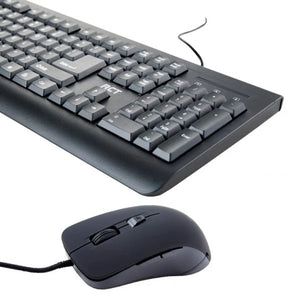 RCT Wired Desktop Combo with RCT-K19 keyboard and RCT-CT12 mouse, QWERTY, Wired standard Office Keyboard, RCT-K19 COMBO