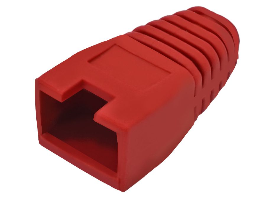 Acconet RJ45 Connector Boots, Red, 50 Pack, Provides Plug Tab Protection & cable-end colour identification, Cabling & Cabinets, LAN Cable & Connectors