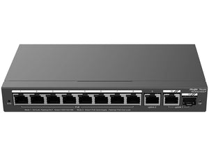 Reyee 10 Port Gigabit with 8 PoE 120W 1SFP Combo Port Smart Managed Switch with 8x 802.3af/at PoE ports, 2x GbE uplink ports, 1x SFP | RG-ES210GS-P