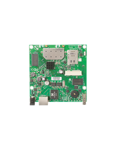 MikroTik RouterBOARD 912UAG-5HPnD with 5GHz radio, 1 Gb port, 1 MiniPCI-e, 1 USB, 1 Sim slot & 2 MMCX, 600MHz CPU, 64MB RAM, 802.11a/n dual chain, ROS