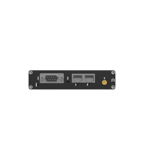 Teltonika RUT142 Ethernet + WiFi + RS232 Router, 2 x 10/100 Mbps Ethernet ports, Wi-Fi 4, Integrated DIN rail bracket and 3-pin power connector