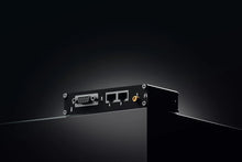 Load image into Gallery viewer, Teltonika RUT142 Ethernet + WiFi + RS232 Router, 2 x 10/100 Mbps Ethernet ports, Wi-Fi 4, Integrated DIN rail bracket and 3-pin power connector
