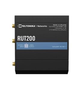 Teltonika RUT200 LTE Cat 4 Router, Wi-Fi 4, 1 x WAN (100 Mbps), 1 x LAN (100 Mbps), 4G industrial Wi-Fi router, backward-compatible with 3G and 2G