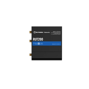 Teltonika RUT200-VA LTE Cat 4 Router 4G industrial Wi-Fi router, backward-compatible with 3G and 2G, Wi-Fi 4, 1x WAN (100 Mbps), 1x LAN (100 Mbps)