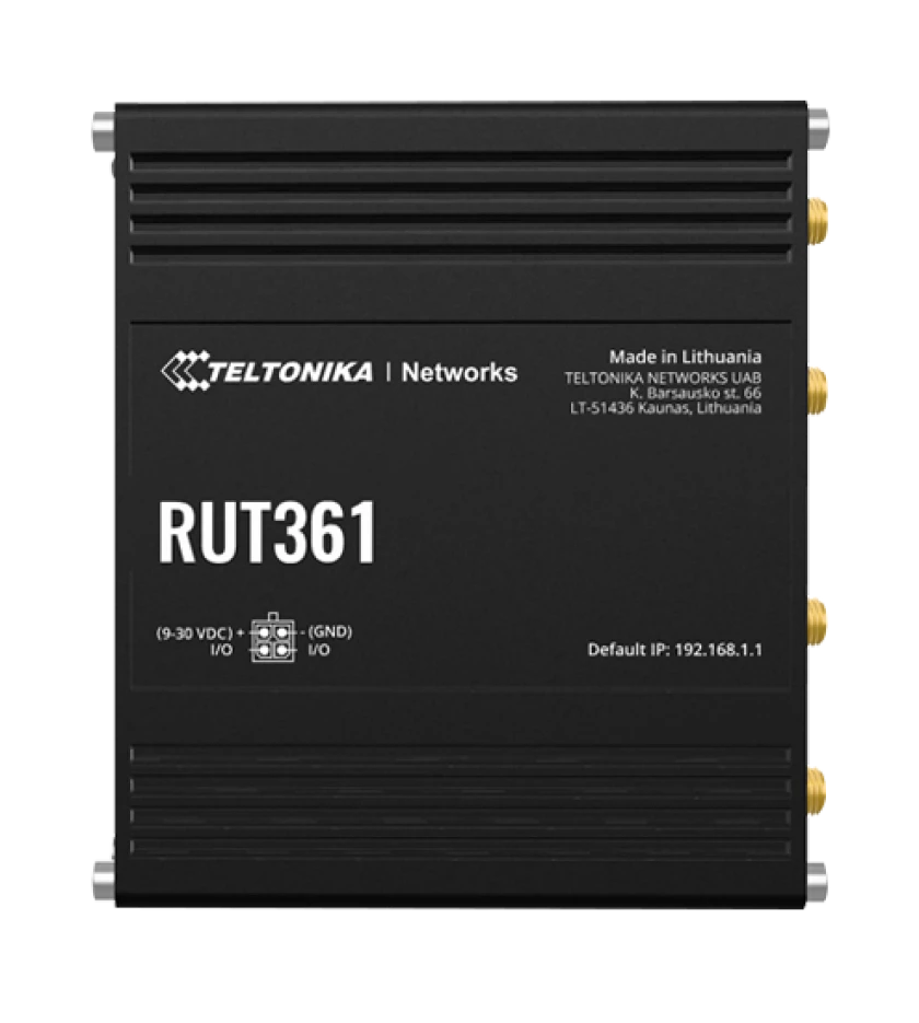 Teltonika RUT361 Cat6 Router with two WiFi antennas, cellular speeds of up to 300Mbps with carrier aggregation, 802.11 b/g/n wireless access point