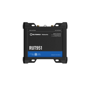 Teltonika RUT951 LTE Cat 4 Industrial Router, Dual-SIM, WiFi 4, 1x 100Mbps WAN, 3x 100Mbps LAN, MQTT, MoDBUS, 4G LTE, 3G, 2G, With auto failover, AP