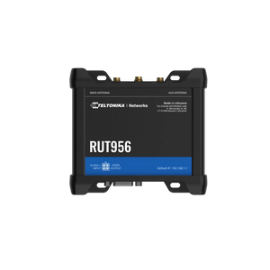Teltonika RUT956 LTE Cat 4 GNSS antenna or DinRail Industrial Router, Dual-SIM, WiFi 4, 1x 100Mbps WAN, 3x 100Mbps LAN, MQTT, MoDBUS RS232/RS485/USB