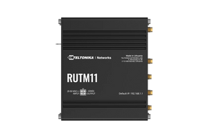 Teltonika RUTM11 industrial 4G LTE WiFi 5 Router, 2x LAN (100Mbps), 1x WAN (100Mbps), 4G LTE Cat 4, MQTT, Modbus TCP, SMS, OpenVPN, IPsec, WireGuard