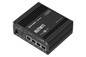 Teltonika RUTM11 industrial 4G LTE WiFi 5 Router, 2x LAN (100Mbps), 1x WAN (100Mbps), 4G LTE Cat 4, MQTT, Modbus TCP, SMS, OpenVPN, IPsec, WireGuard