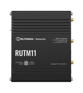 Teltonika RUTM11 industrial 4G LTE WiFi 5 Router, 2x LAN (100Mbps), 1x WAN (100Mbps), 4G LTE Cat 4, MQTT, Modbus TCP, SMS, OpenVPN, IPsec, WireGuard