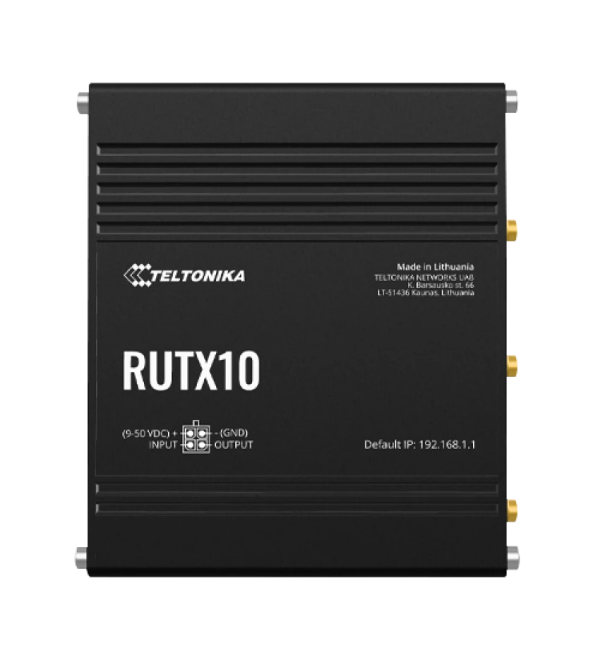 Teltonika RUTX10 Gigabit Ethernet Router, WiFI 5, 1x WAN (1 Gbps), 4x LAN(1 Gbps), BLE,VPN