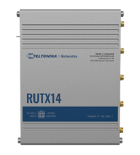 Load image into Gallery viewer, Teltonika RUTX14 Cat 12 Industrial Router, Dual-SIM, WiFi 5, 1x 1Gbps WAN, 4x 1Gbps LAN, MQTT, MoDBUS TCP/USB, GNSS, Bluetooth 4.0, I/O In and I/O Out
