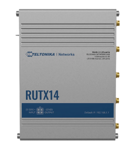 Teltonika RUTX14 Cat 12 Industrial Router, Dual-SIM, WiFi 5, 1x 1Gbps WAN, 4x 1Gbps LAN, MQTT, MoDBUS TCP/USB, GNSS, Bluetooth 4.0, I/O In and I/O Out