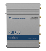 Load image into Gallery viewer, Teltonika RUTX50 5G Industrial Router, Dual-SIM, WiFi 5, 4x4 MIMO, 1 x WAN(1 Gbps), 4x LAN(1 Gbps), MQTT, MoDBUS TCP/USB, GNSS, 1x I/O In, 1 x I/O Out
