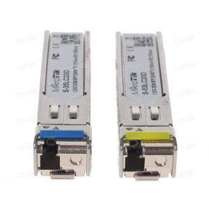 MikroTik SFP Module S-53Lc20D 1.25G Single Mode optical SFP transceiver with an LC connector, T1550nm/R1310nm, up to 20km & supports DDM, Fibre Optics