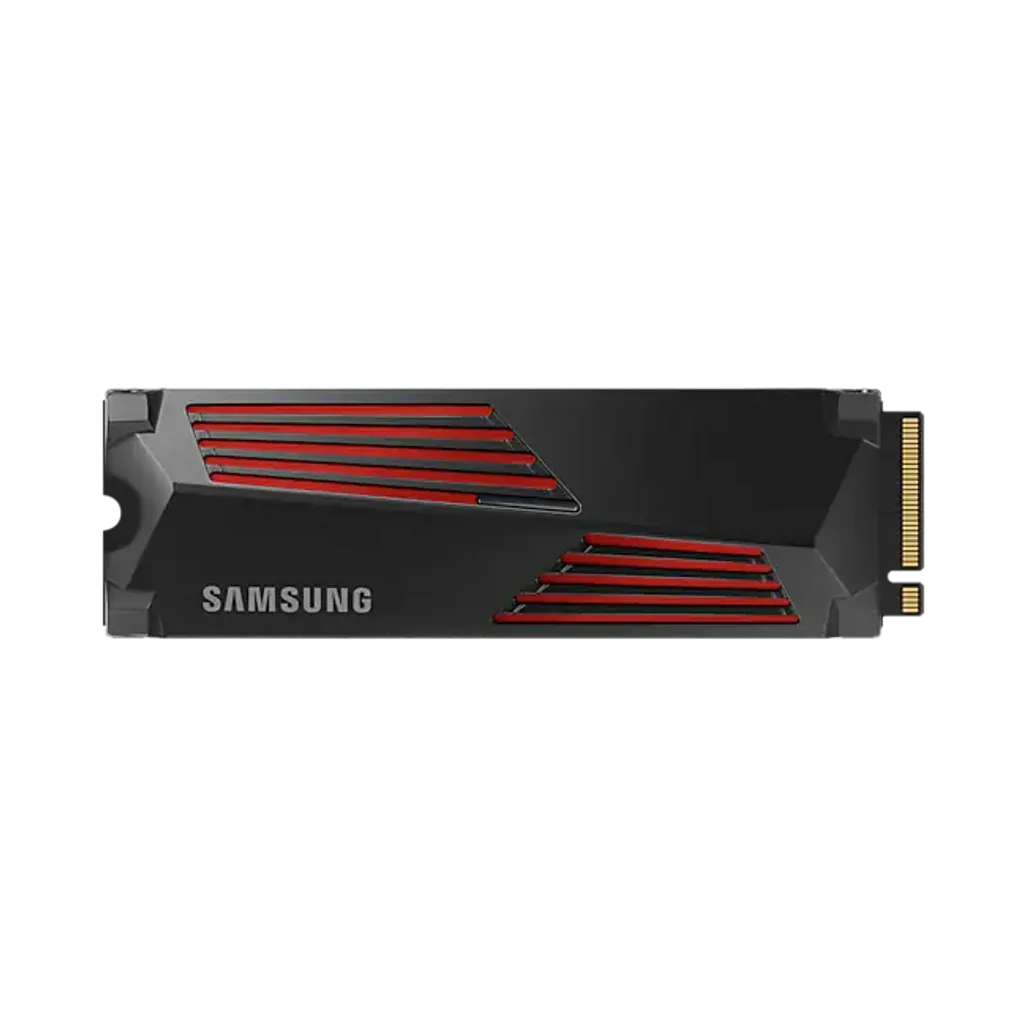 Samsung MZ-V9P1T0CW 990 PRO 1 TB NVMe SSD W/Heatsink - Read Speed up to 7450 MB/s; Write Speed up to 6900 MB/s; 4× PCI Express interface data lanes