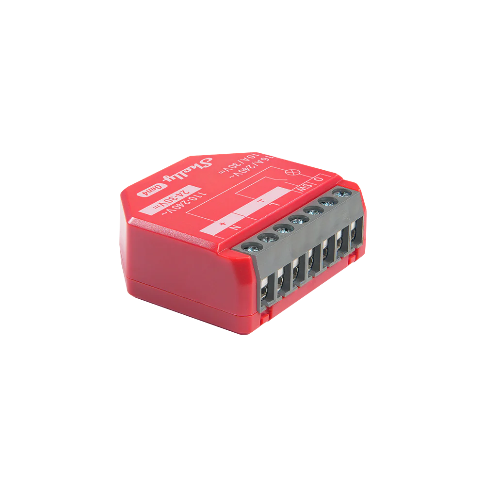 Shelly Compact Smart Switch with Power Monitoring, Multiprotocol Support, and Fast Performance.