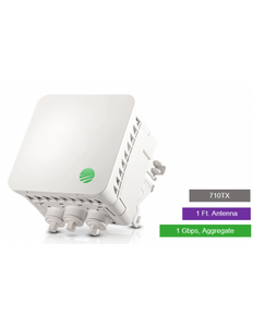 Siklu E-Band (70GHz) PTP link TDD 1Gbps aggregate, 1 ft EXT Antenna, PoE ODU with antenna port, 3x 1Gbps copper, PoE-In and 2x PoE-Out, Up to 1.5 Km