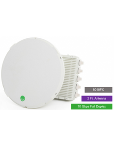 Siklu E-Band (80GHz) PTP link FDD 10Gbps, 2ft External Dual-Band Antenna with 5 GHz Failover Feed, 10Gbps FDD, Includes PoE injector, Up to 16 Km