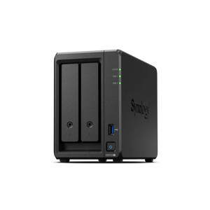 Synology DS723+ DiskStation 2 Bay NAS (up to 7-bay); 2 Core; 2GB DDR4 RAM (upgragable to 32 GB) 1 USB 3.0