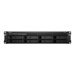 Synology RS1221+ RackStation 8-bay (up to 12-bay); AMD Ryzen V1500B 2.4Ghz; 4GB RAM (Up to 32GB); 4 x GbE LAN; 2x USB3.2; 1x eSATA