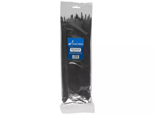 Cable Ties T50I 300 x 4.8mm, contain Nylon 66 and offer high tensile strength with very low insertion force, supplied in packets of 100 units, T50I