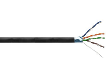 Load image into Gallery viewer, Linkbasic 500M Shielded UV Protected Cat5e Cable, 4 Pairs FTP Solid Bare Copper, Tinned Copper ESD Drain Wire, UV-PE Outer Jacket, Outdoor Category 5e
