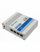 Load image into Gallery viewer, Teltonika Industrial Ethernet Router with Quad-Core CPU, 4x Gbe ports, 256MB RAM, 1x Gbe WAN, 3x Gbe LAN, 717MHz Quad-Core ARM Cortex, 9-50V DC Input
