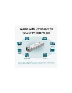 TP-Link 10Gbase-LR SFP+ LC Transceiver Single Mode, 1310nm Single-mode, LC Duplex Connector, Up to 10 km Distance, TP-SM5110-LR