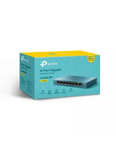 TP-Link 8-Port 10/100/1000Mbps Desktop Network Switch, Steel housing, desktop or wall-mounting design, 8x 10/100/1000Mbps RJ45 ports | TL-SG108