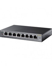 Load image into Gallery viewer, TP-Link 8-port Gigabit Easy Smart PoE Switch - features 802.3af/at Protocol, MTU/Port/Tag-based VLAN, QoS, IGMP Snooping, Steel case
