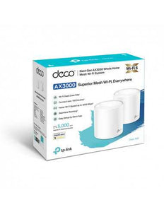 TP-Link Deco X60 AX3000 router Whole-home Mesh System(2 Pack), Wi-Fi 6 router, MU MIMO, Downlink and Uplink OFDMA, 2 GB Ports, Beamforming, DecoX60-2P